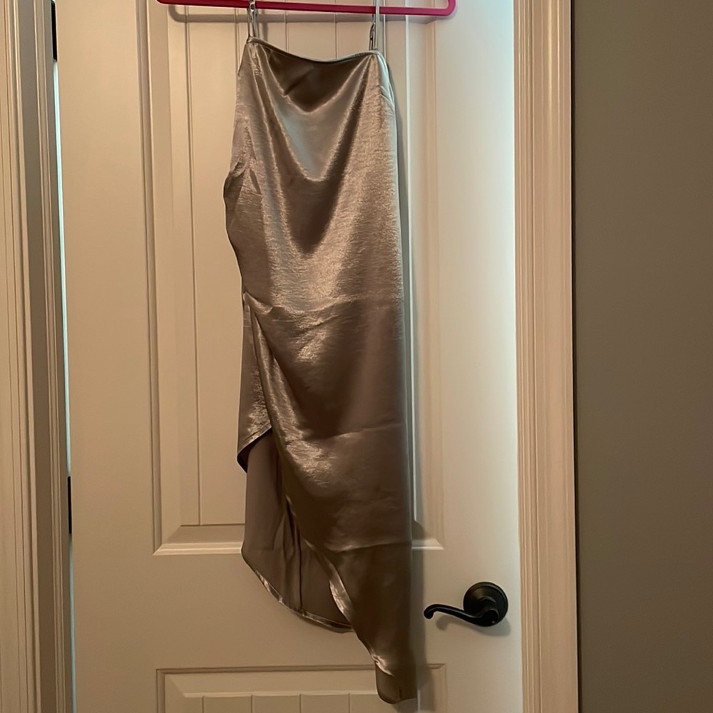H:ours silver midi dress